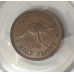 AUSTRALIA 1949 . HALF 1/2  PENNY . ERROR . FULL REVESE BROCKAGE
